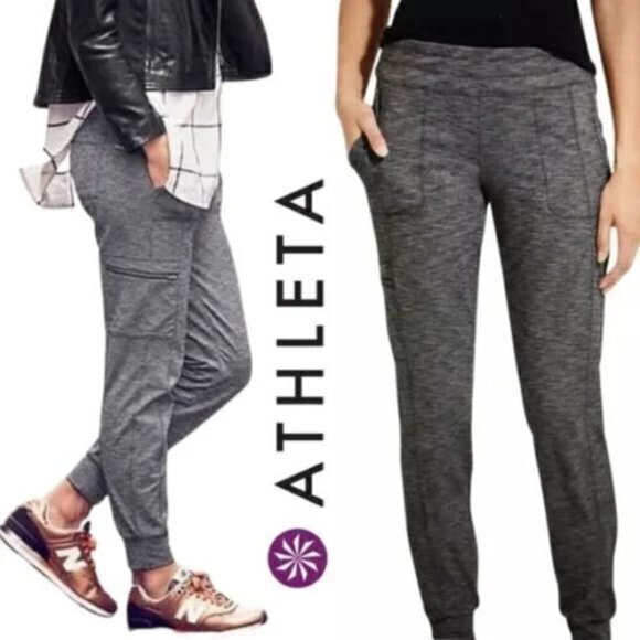 Athleta Metro Heather Gray Jogger Track Travel Pants Womens Size XXS Athletic - Picture 2 of 10